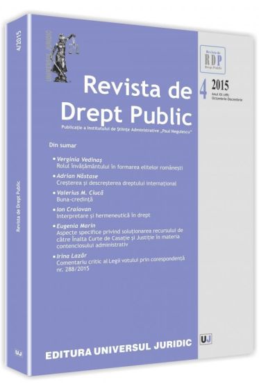 Revista de drept public nr. 4/2015