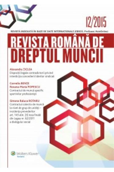 Revista Romana de Dreptul Muncii nr. 12/2015