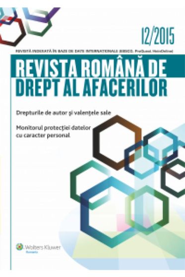 Revista romana de drept al afacerilor nr. 12/2015