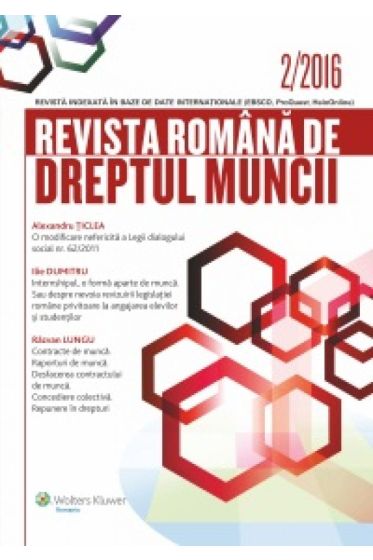 Revista Romana de Dreptul Muncii nr. 2/2016