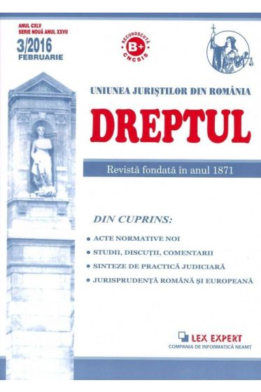Revista Dreptul nr. 3/2016