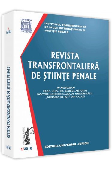 Revista transfrontaliera de stiinte penale nr. 1-2016