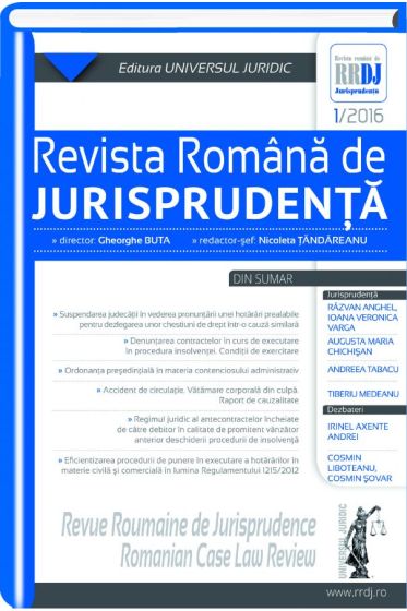 Revista romana de jurisprudenta nr. 1/2016
