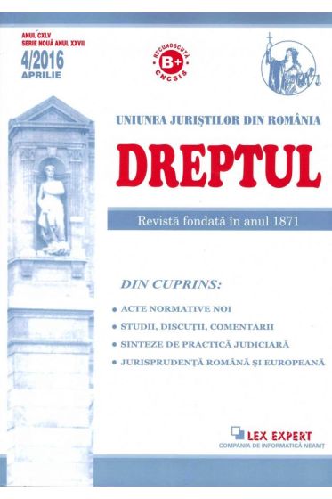 Revista Dreptul nr. 4/2016