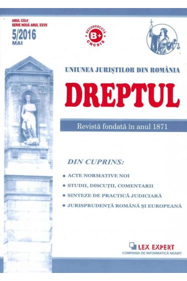 Revista Dreptul nr. 5/2016