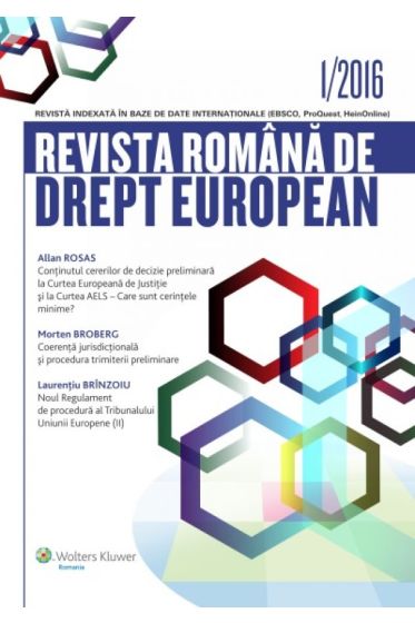 Revista Romana de Drept European nr. 1/2016