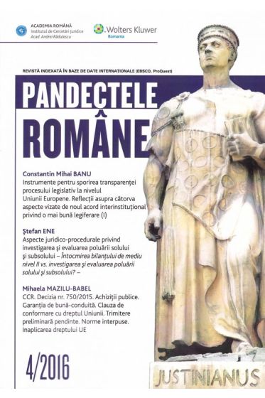 Pandectele Romane 4/2016