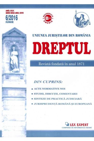 Revista Dreptul nr. 6/2016