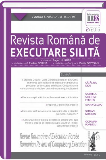 Revista romana de executare silita nr. 2/2016