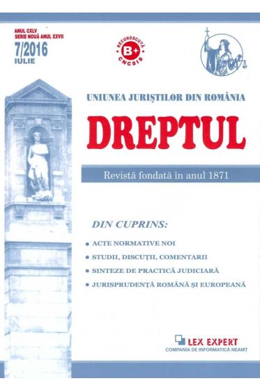 Revista Dreptul nr. 7/2016
