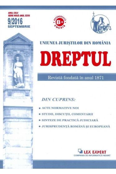 Revista Dreptul nr 9/2016