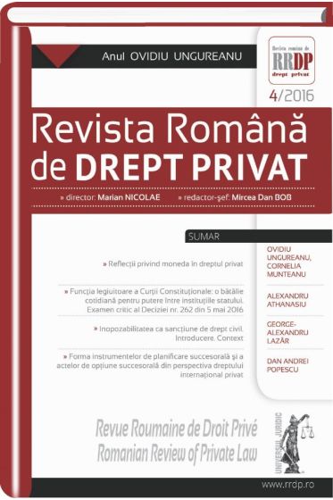 Revista romana de drept privat nr. 4/2016