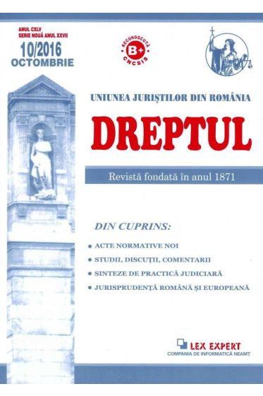 Revista Dreptul nr 10/2016