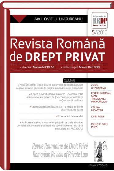 Revista romana de drept privat nr. 5/2016