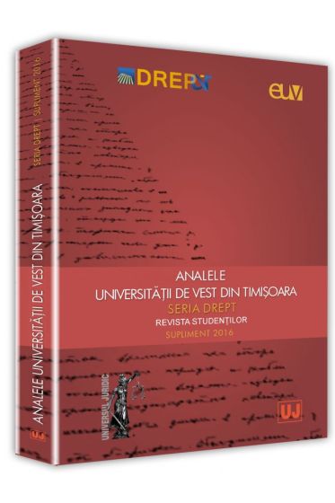 Analele Universitatii de Vest din Timisoara - Seria Drept (Supliment 2016)