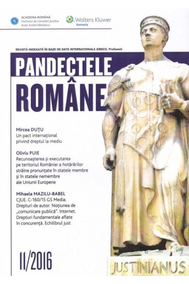 Pandectele Romane 11/2016