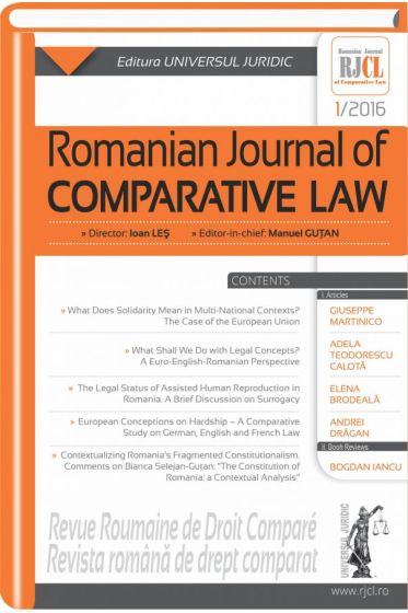 Romanian journal of comparative law no. 1/2016