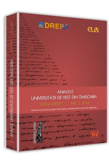 Analele Universitatii de Vest din Timisoara - Seria Drept (Nr. 2/2016)