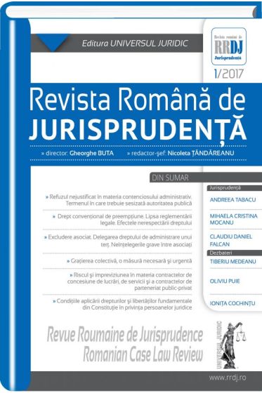 Revista romana de jurisprudenta nr. 1/2017