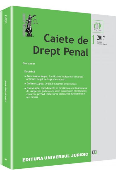 Caiete de drept penal nr. 1/2017