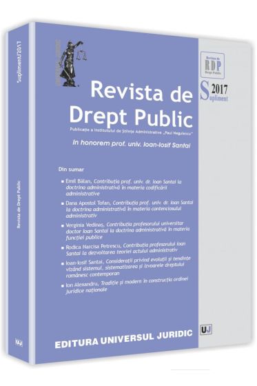 Revista de drept public 2017 - Supliment - In honorem Prof. IOAN SANTAI