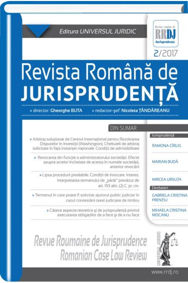 Revista romana de jurisprudenta nr. 2/2017