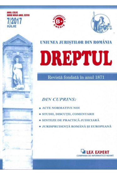 Revista Dreptul nr 7/2017