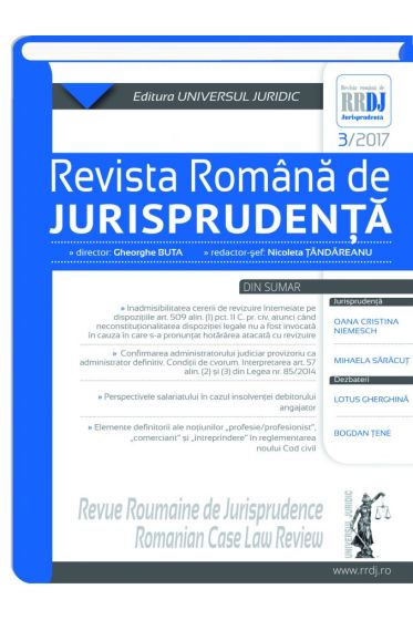 Revista romana de jurisprudenta nr. 3/2017
