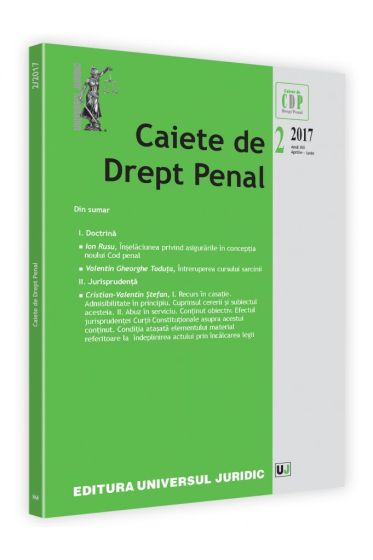Caiete de drept penal nr. 2/2017