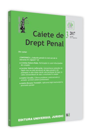 Caiete de drept penal nr. 3/2017
