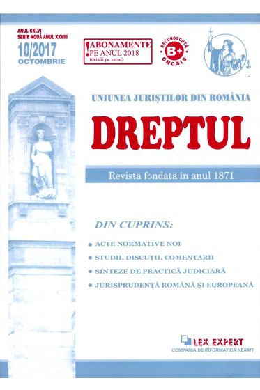 Revista Dreptul nr 10/2017