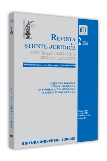 Revista de stiinte juridice nr. 2/2016