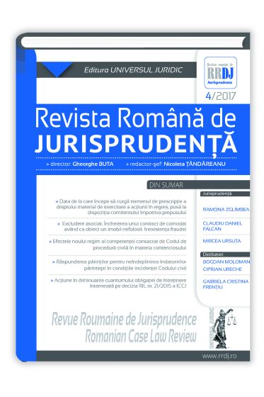 Revista romana de jurisprudenta nr. 4/2017