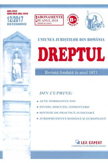 Revista Dreptul nr 12/2017