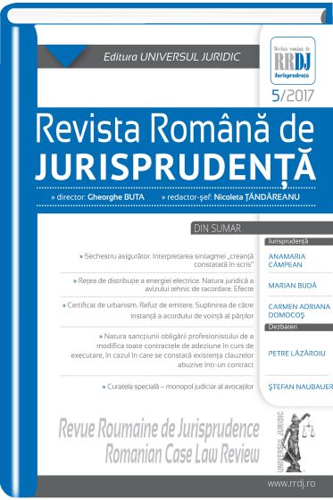 Revista romana de jurisprudenta nr. 5/2017