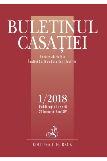 Buletinul Casatiei nr. 1/2018