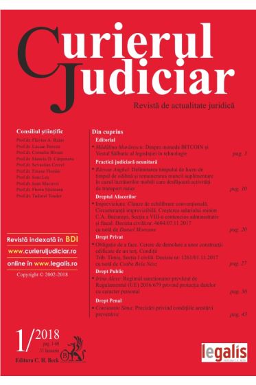 Curierul Judiciar nr. 1/2018