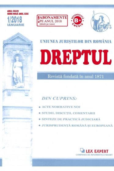 Revista Dreptul nr 1/2018