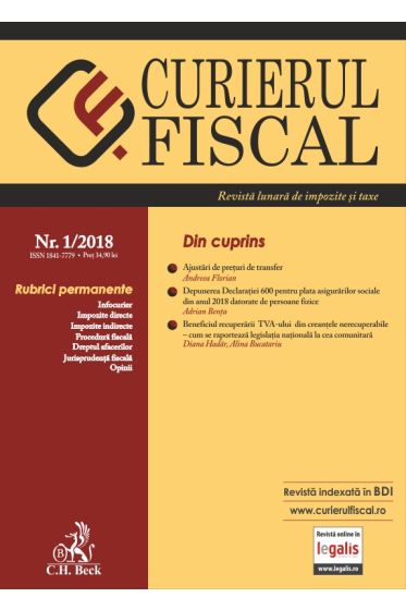 Curierul Fiscal nr. 1/2018