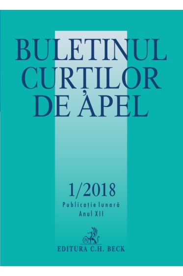 Buletinul Curtilor de Apel nr. 1/2018