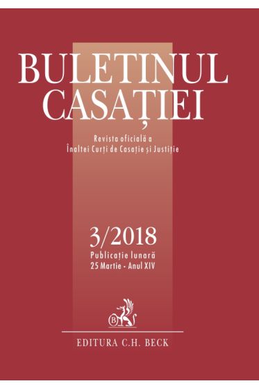Buletinul Casatiei nr. 3/2018