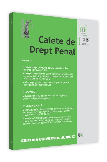 Caiete de drept penal nr. 1/2018