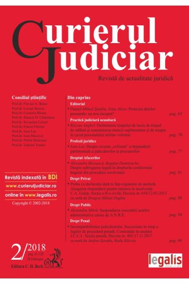 Curierul Judiciar nr. 2/2018