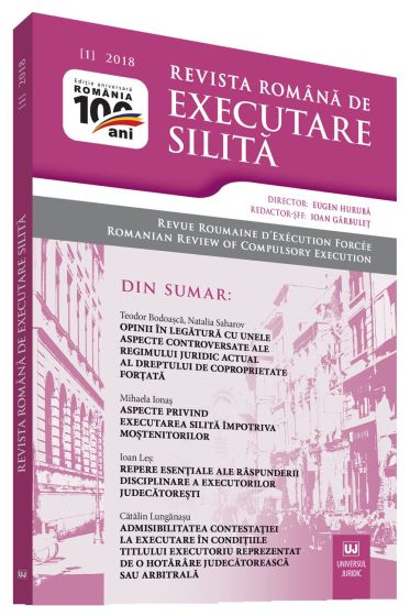 Revista romana de executare silita nr. 1/2018