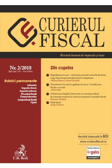 Curierul Fiscal nr. 2/2018