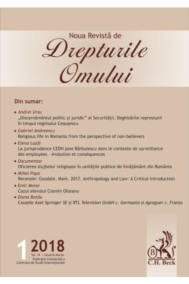 Noua Revista de Drepturile Omului Nr. 1/2018