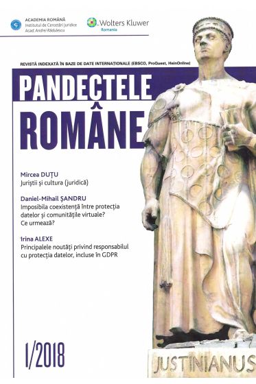 Pandectele Romane 1/2018