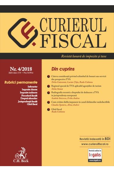 Curierul Fiscal nr. 4/2018