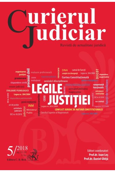 Curierul Judiciar nr. 5/2018