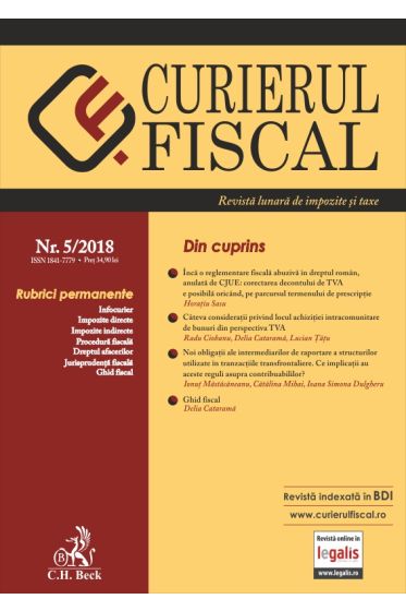 Curierul Fiscal nr. 5/2018
